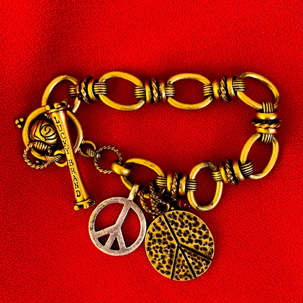 Lucky brand bracelet. Love & peace